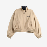 Tan jacket, front view