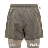 Tan shorts, front view