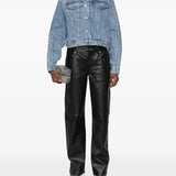 Blue jacket, full body view