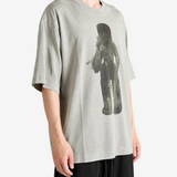Grey t-shirt, full body view
