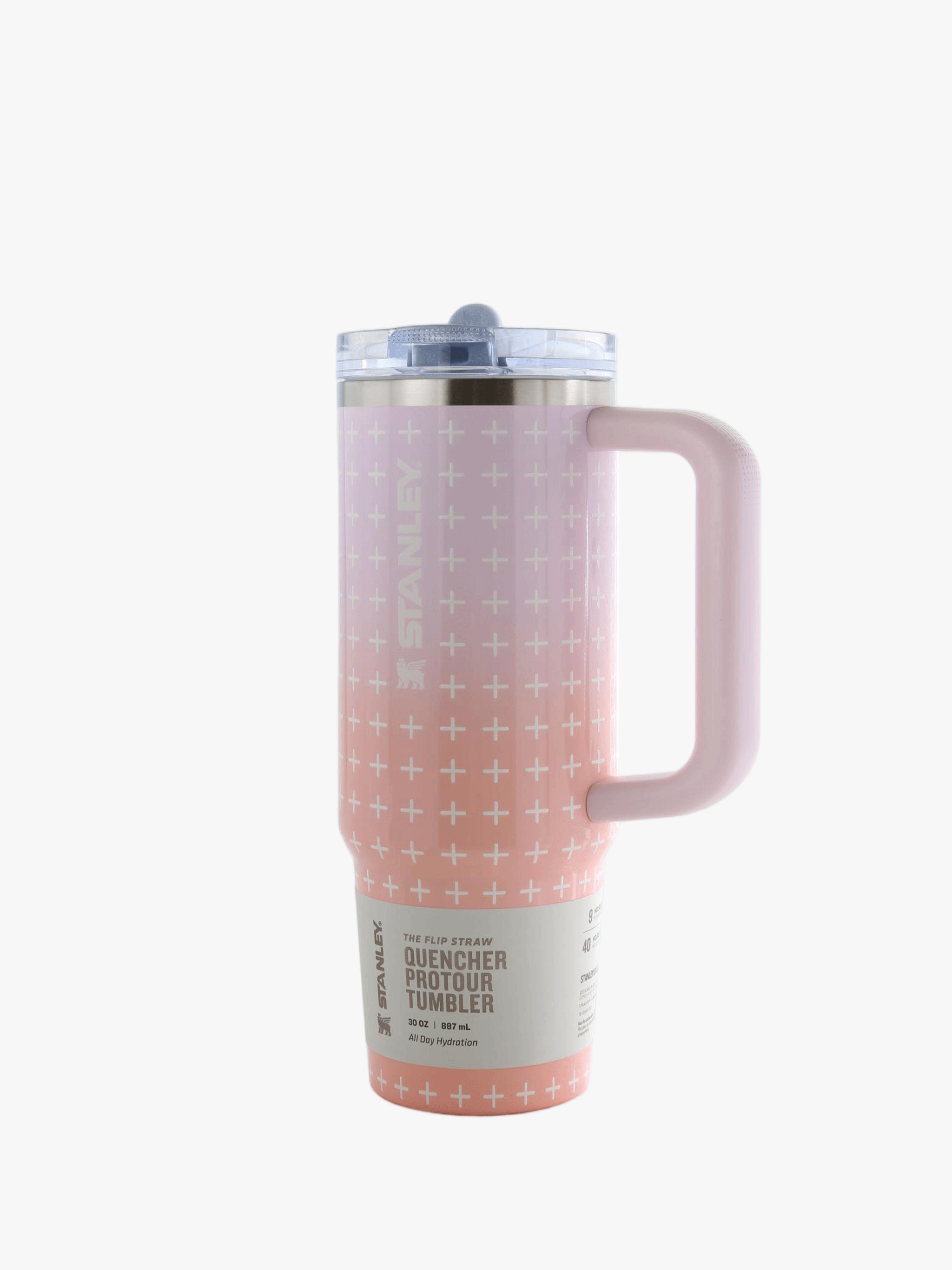 Pink product, front view