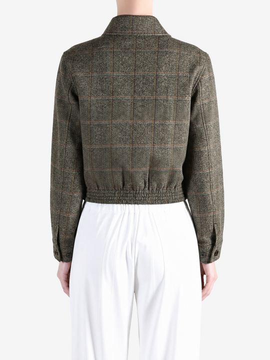 Brown jacket, full body view