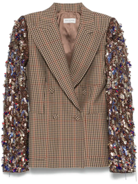 DRIES VAN NOTEN - Women Checked Embroidered Blazer