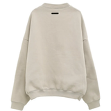 Tan sweat-hoodies, back view showing relaxed fit