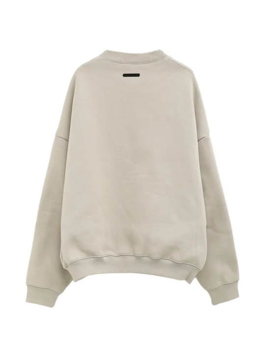 Tan sweat-hoodies, back view showing relaxed fit