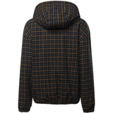 Navy jacket, back view