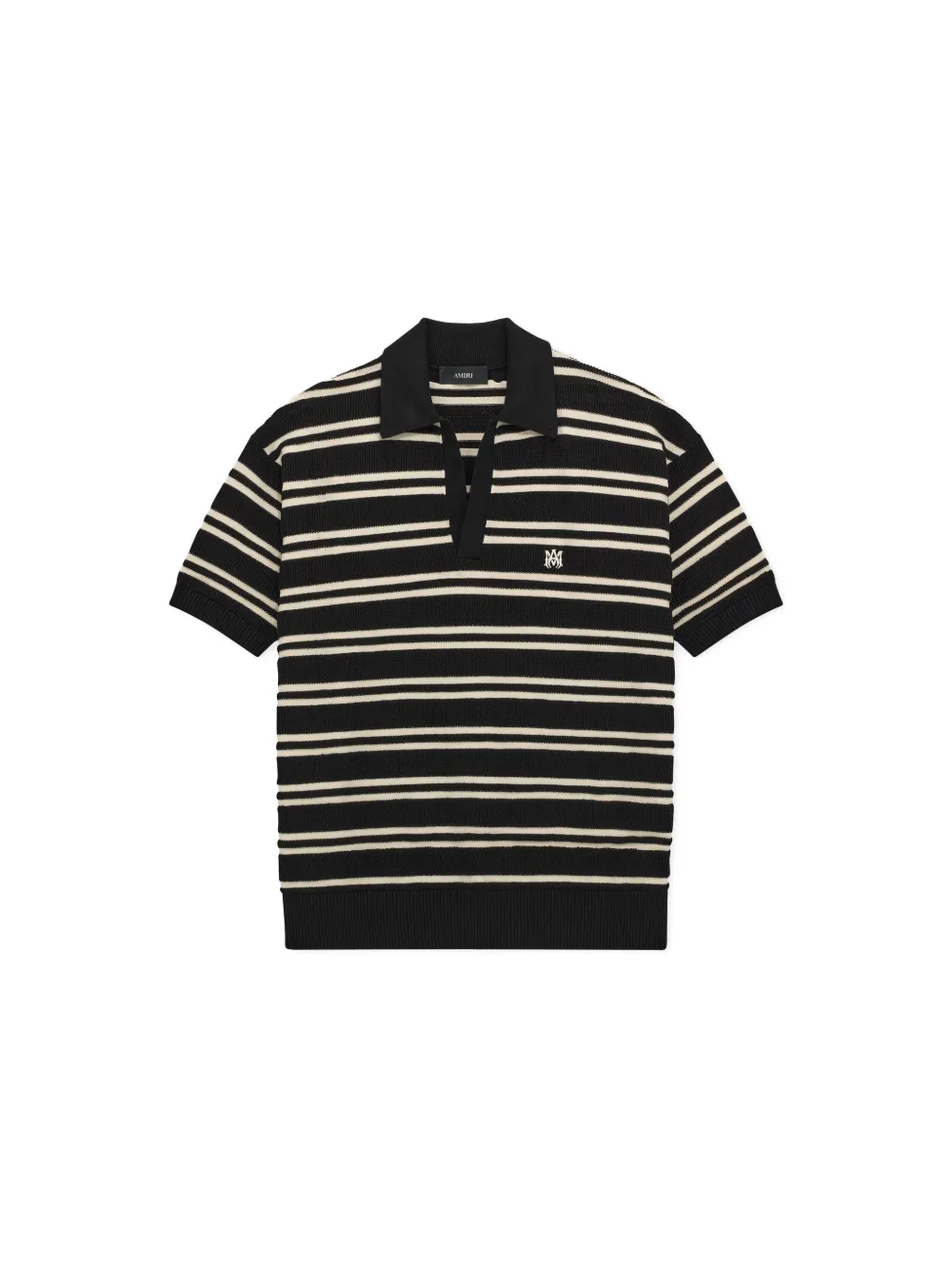Black polo, front view