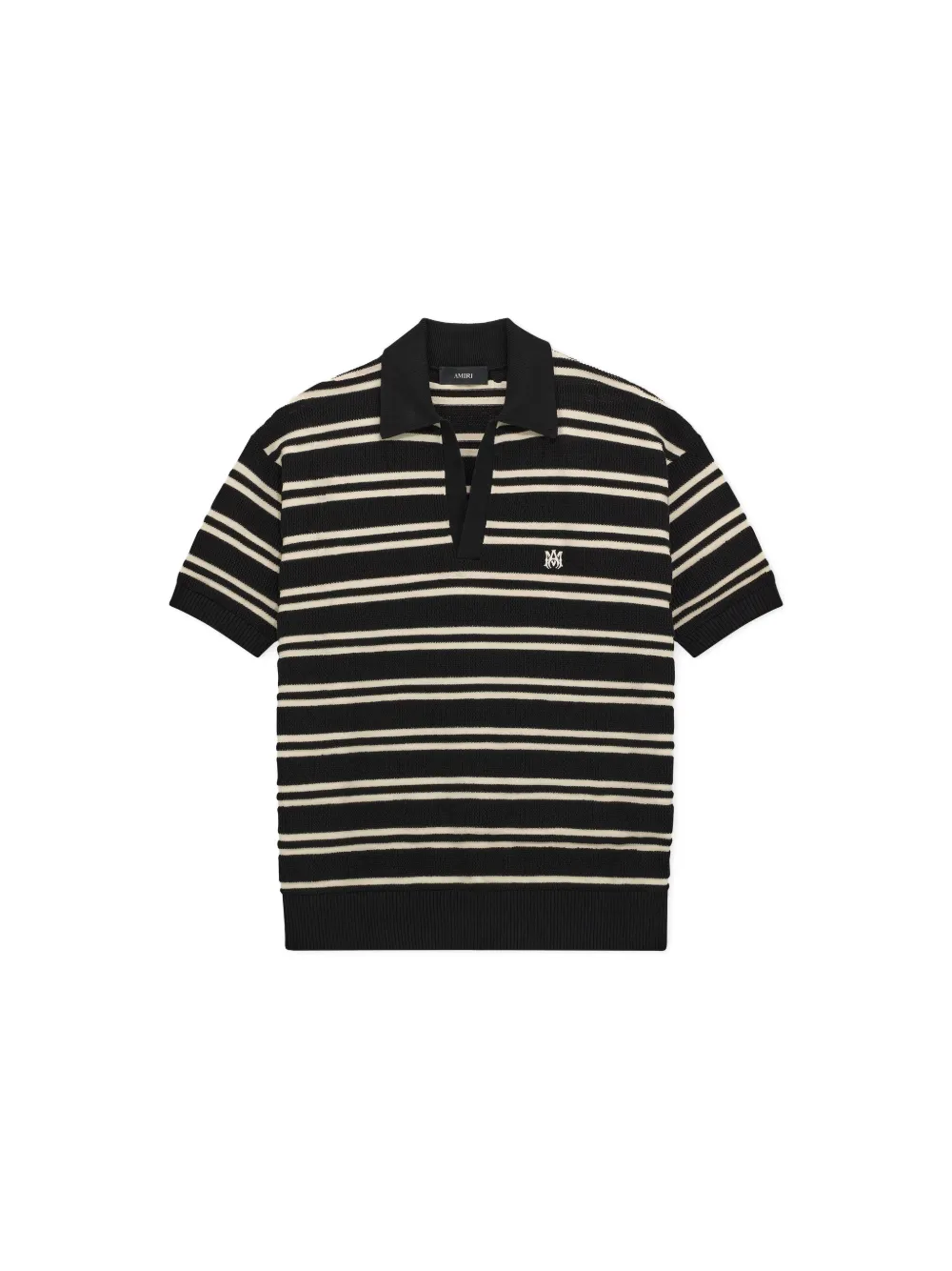 Black polo, front view