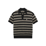 Black polo, front view