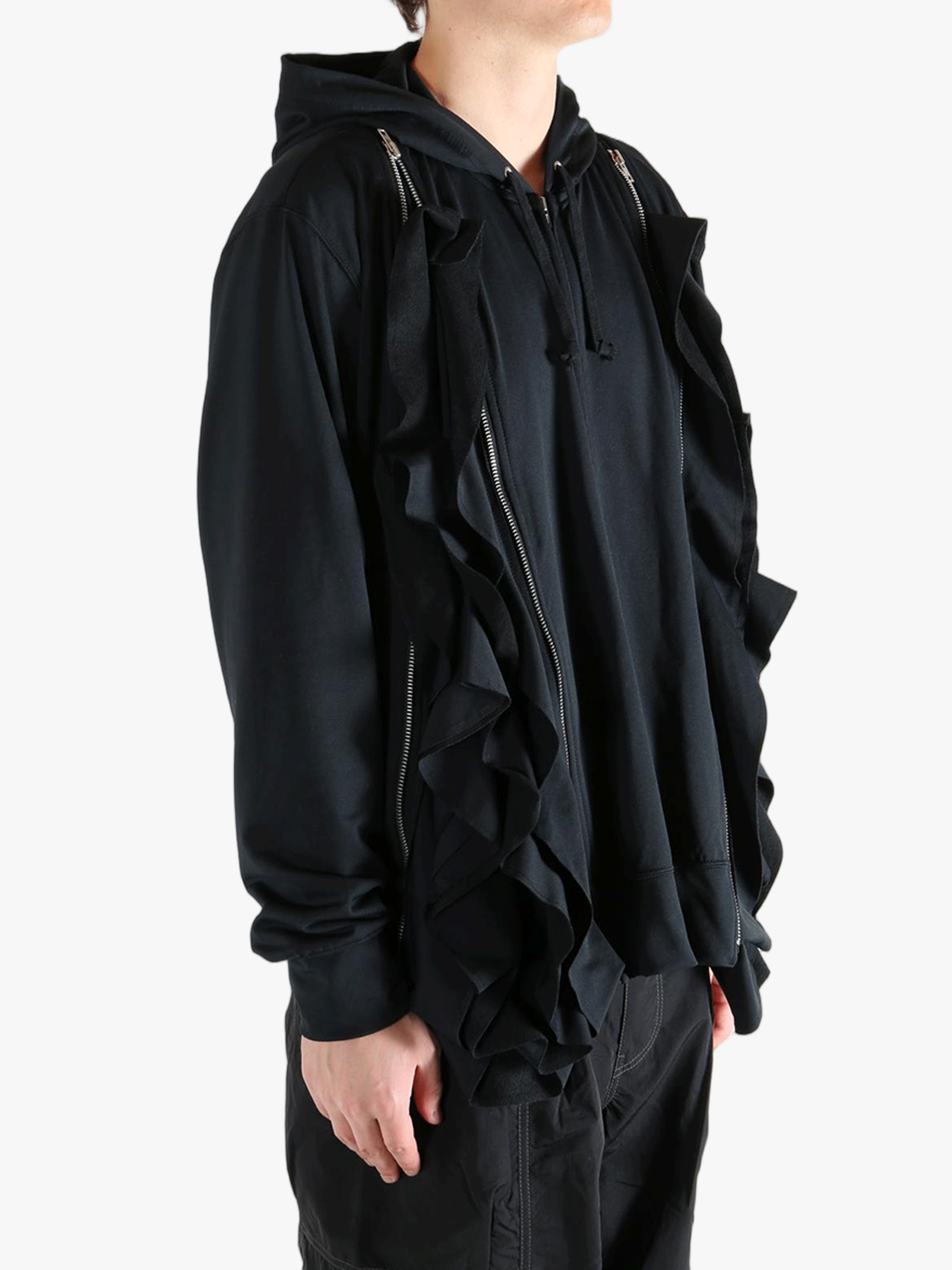 Black jacket, side view