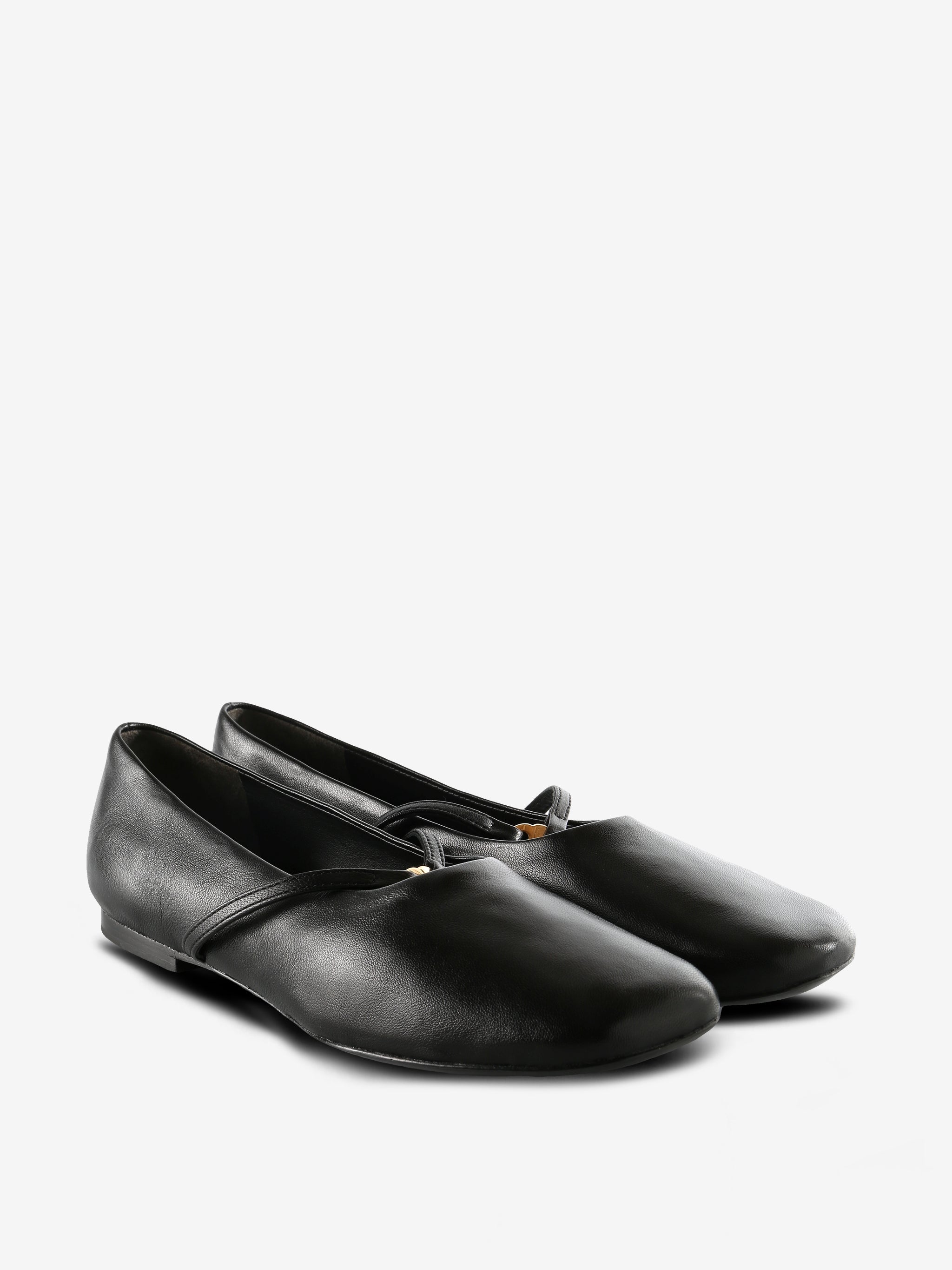 Black flats, side view