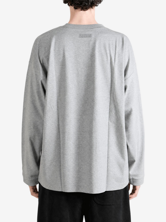 Grey top, full body view