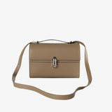Tan bag, front view