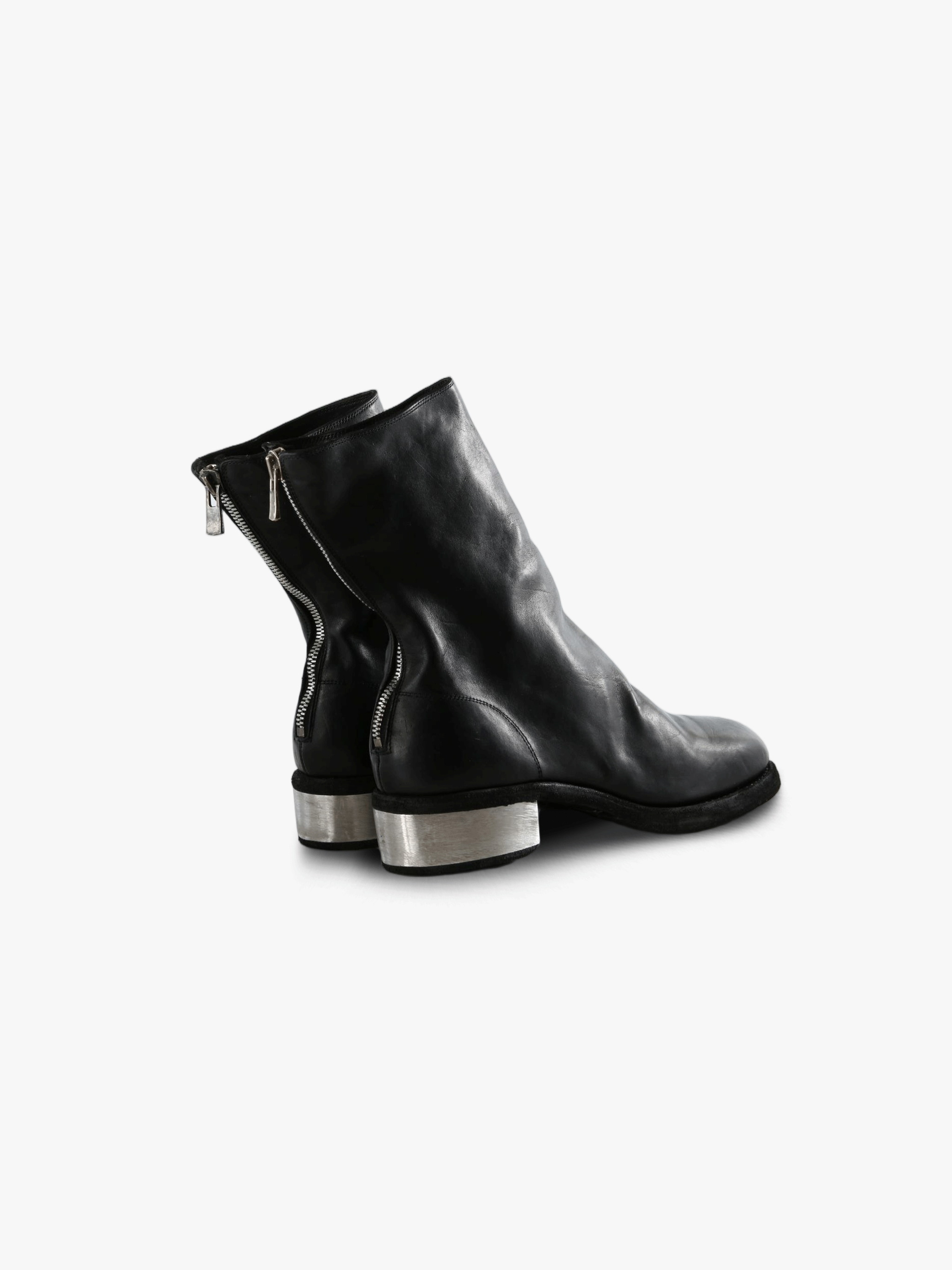 Black boots, front view