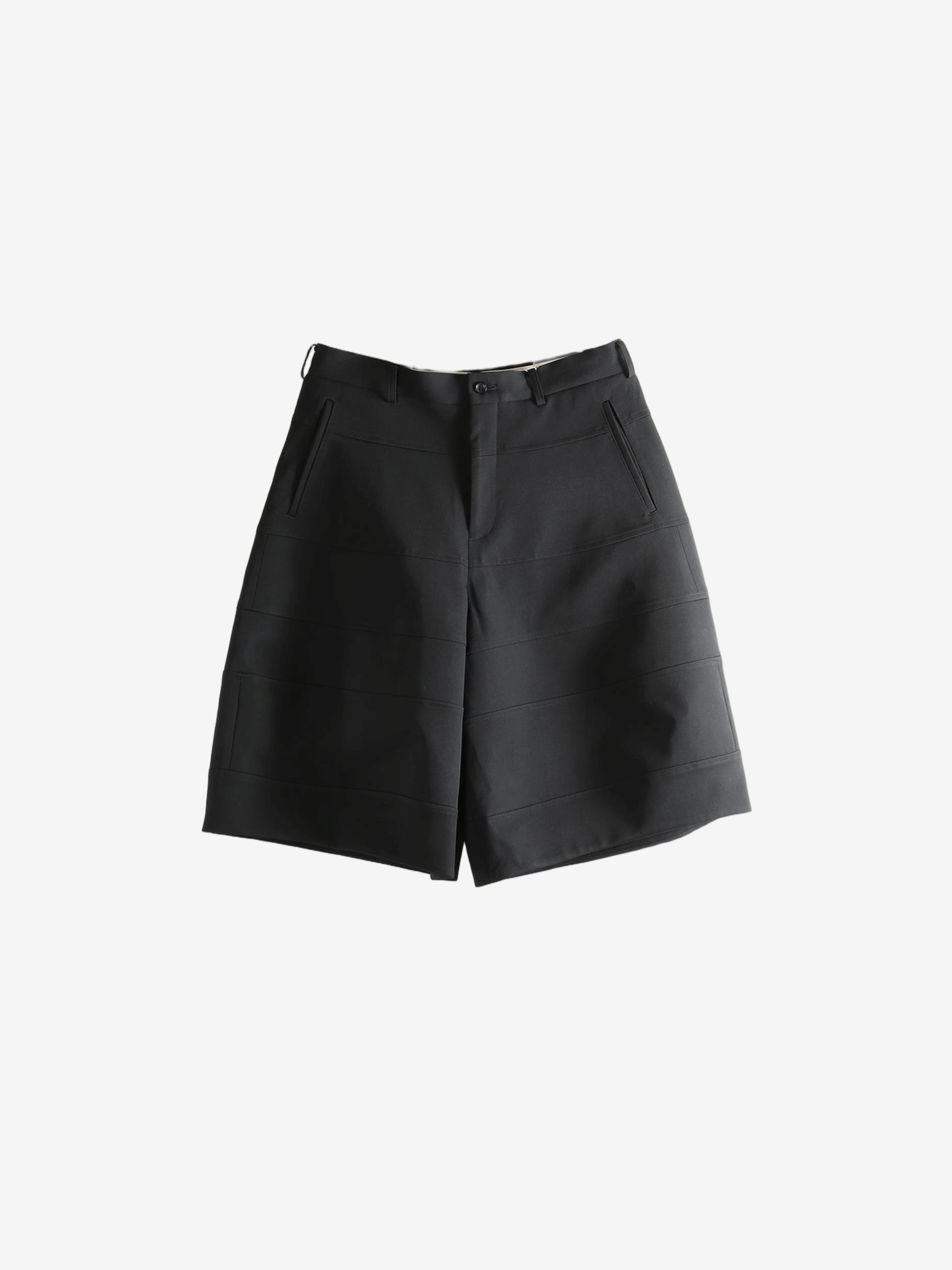 Black shorts, front view