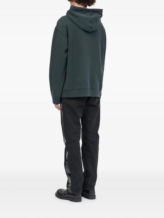 Black hoodie, full body view