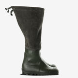 Black boot, front view