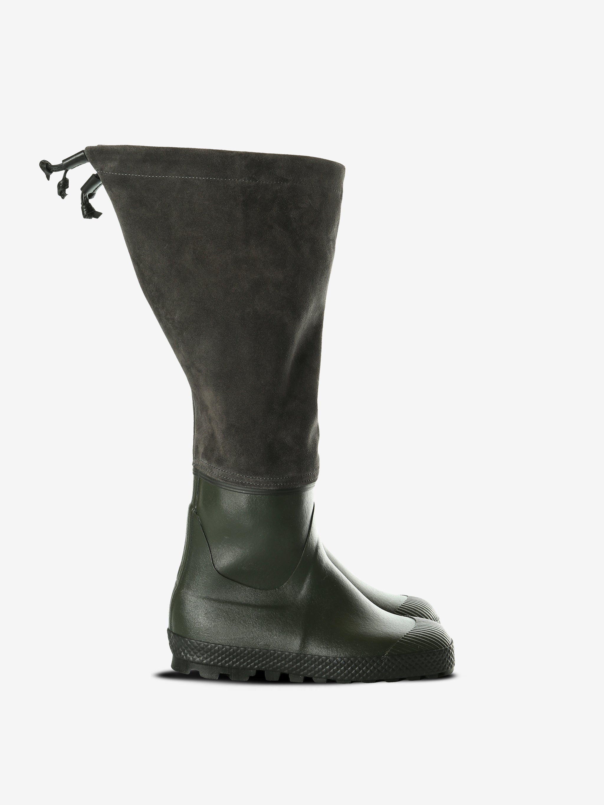 Black boot, front view