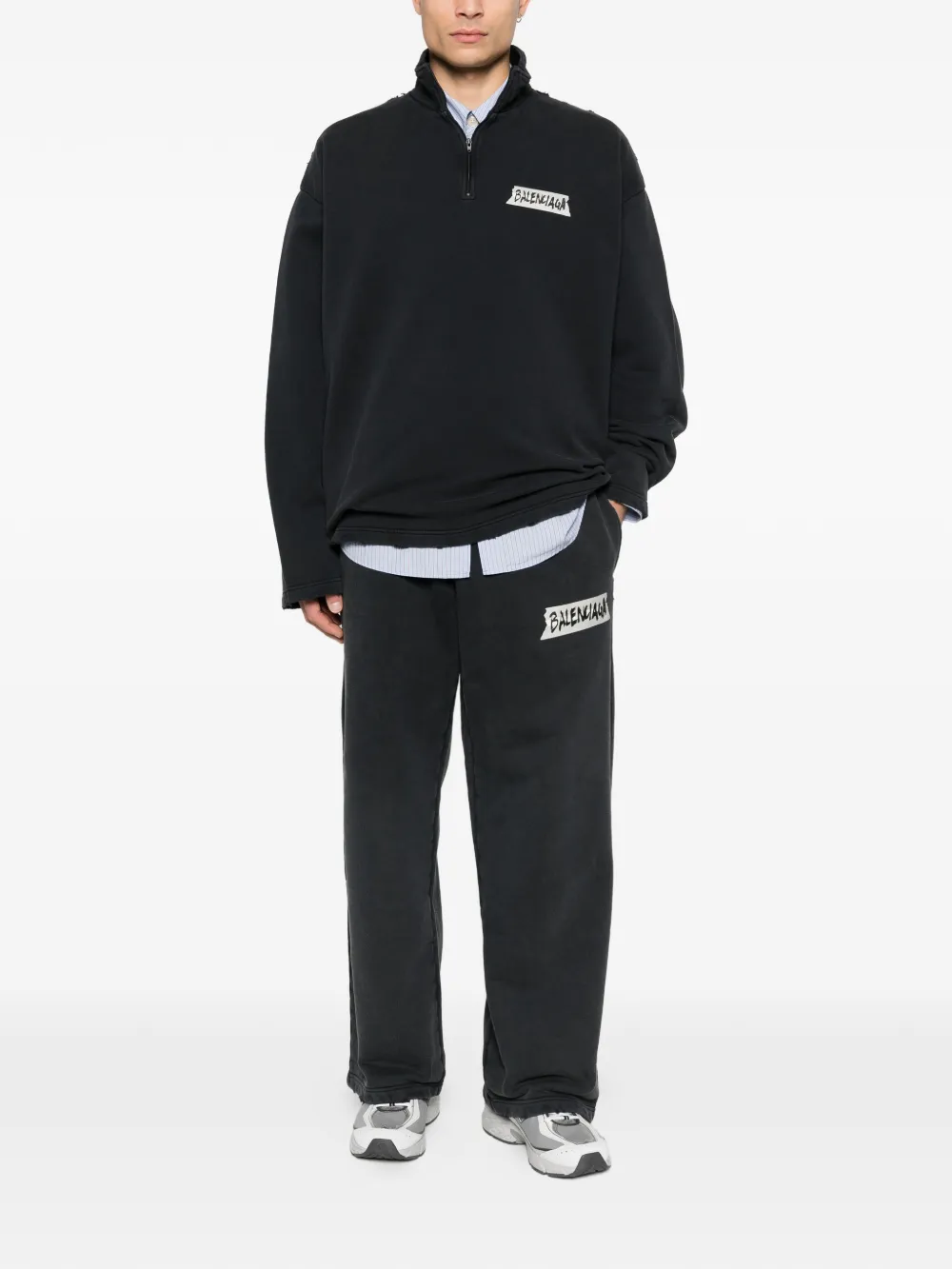 black pants, full body view