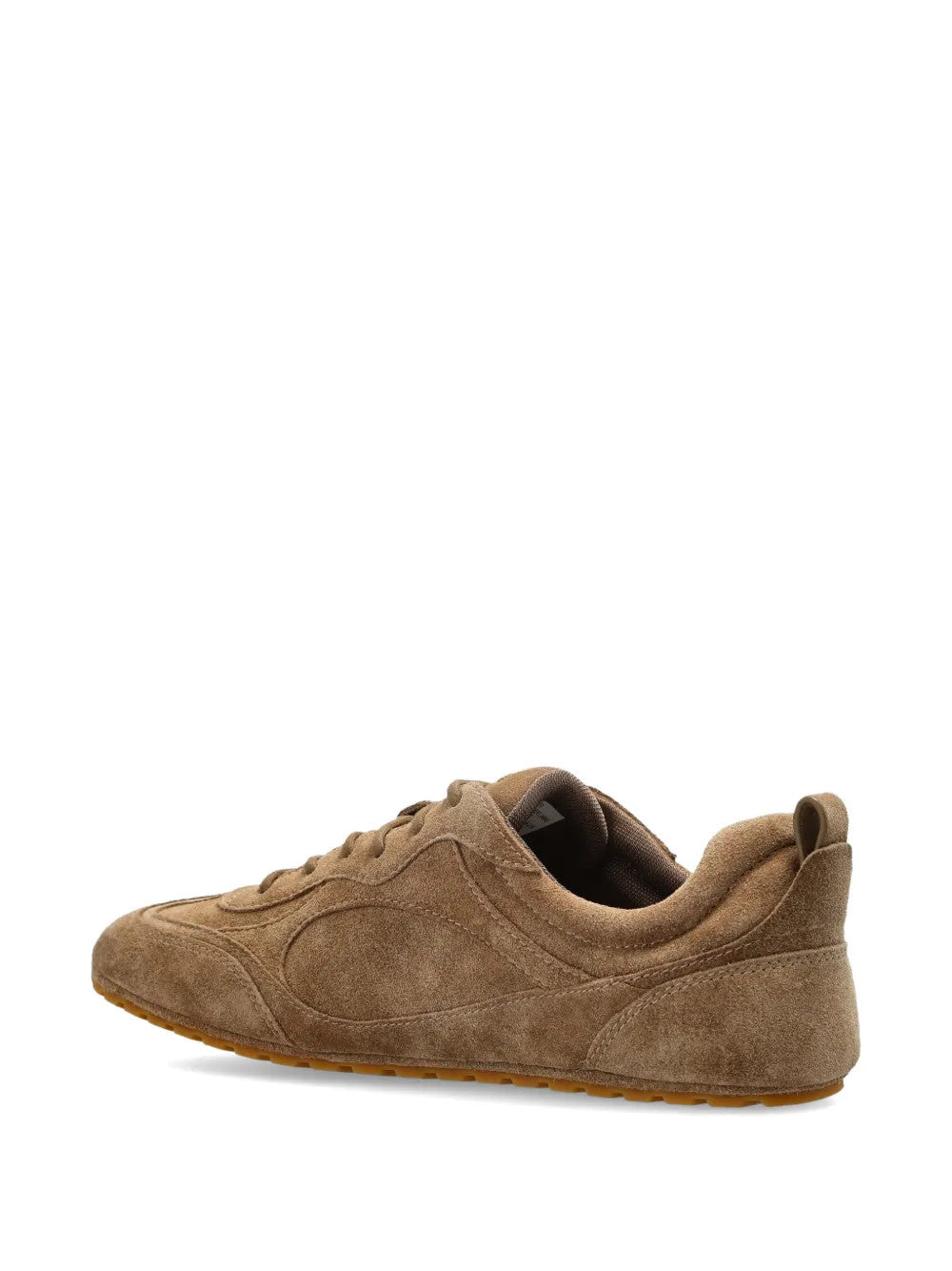 Tan shoes, side view