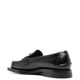 Black loafer, back view
