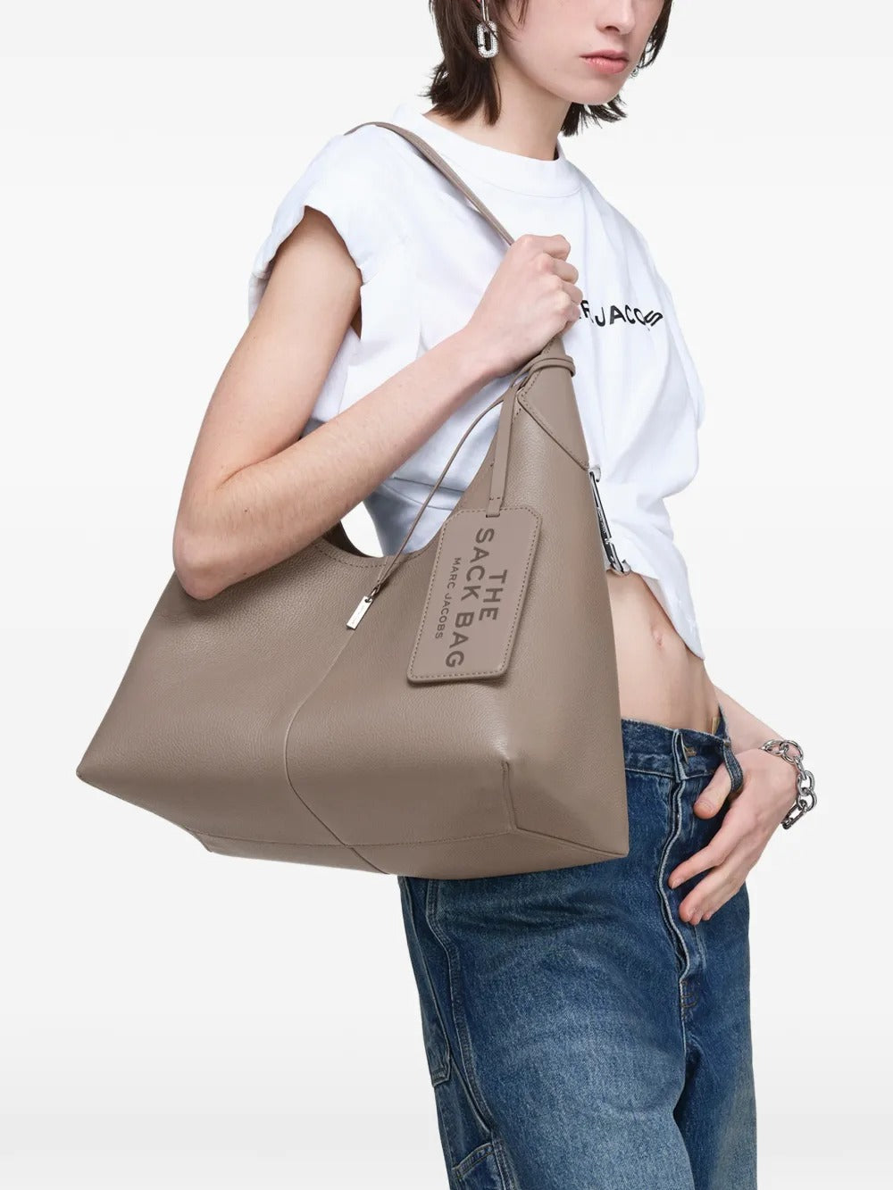 Tan bag, front view