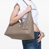 Tan bag, front view