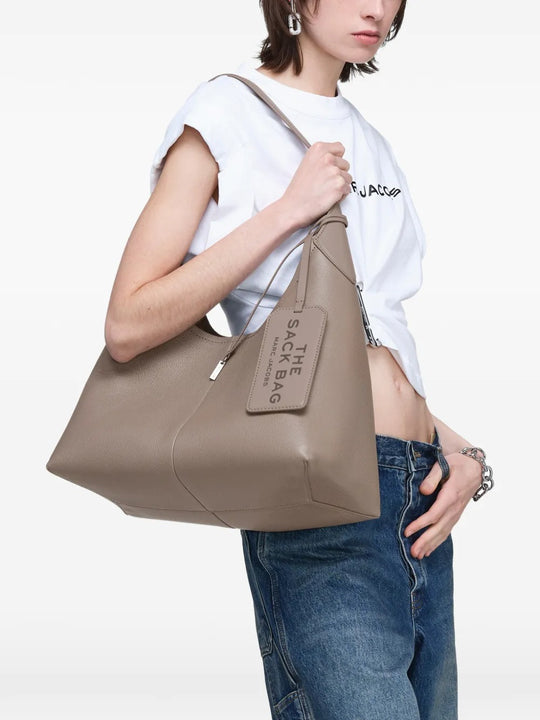 Tan bag, front view