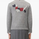 Grey knitwear, front view