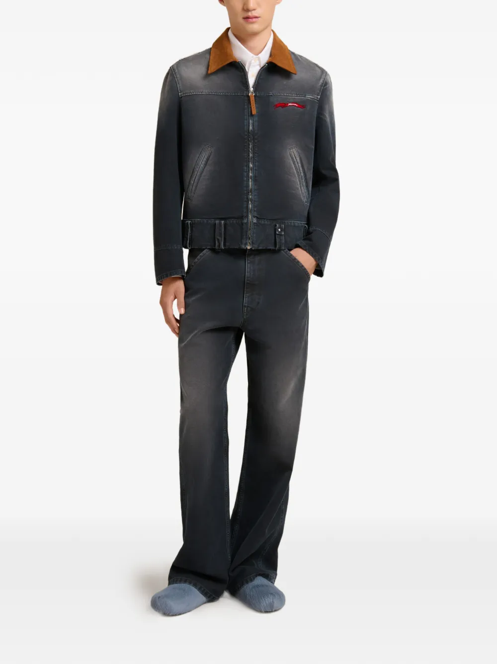 Black jacket, full body view