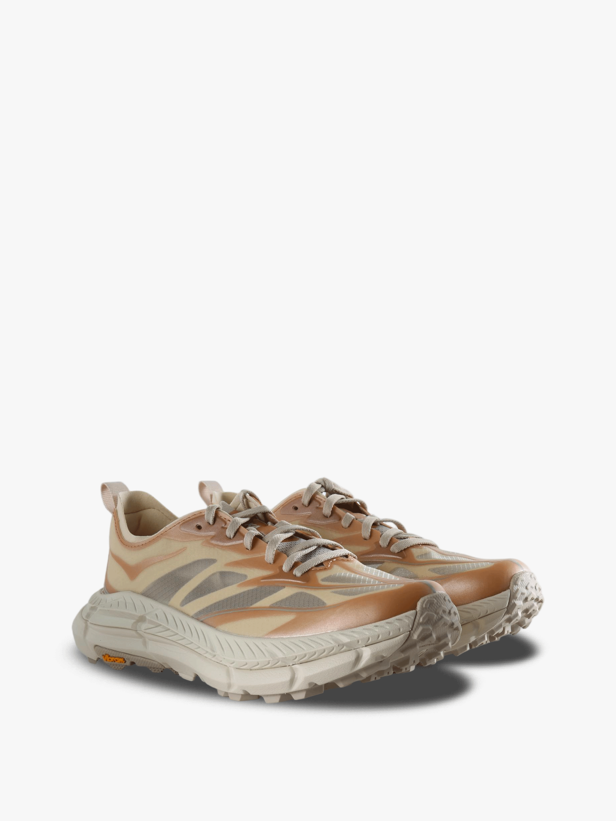 Tan shoes, front view