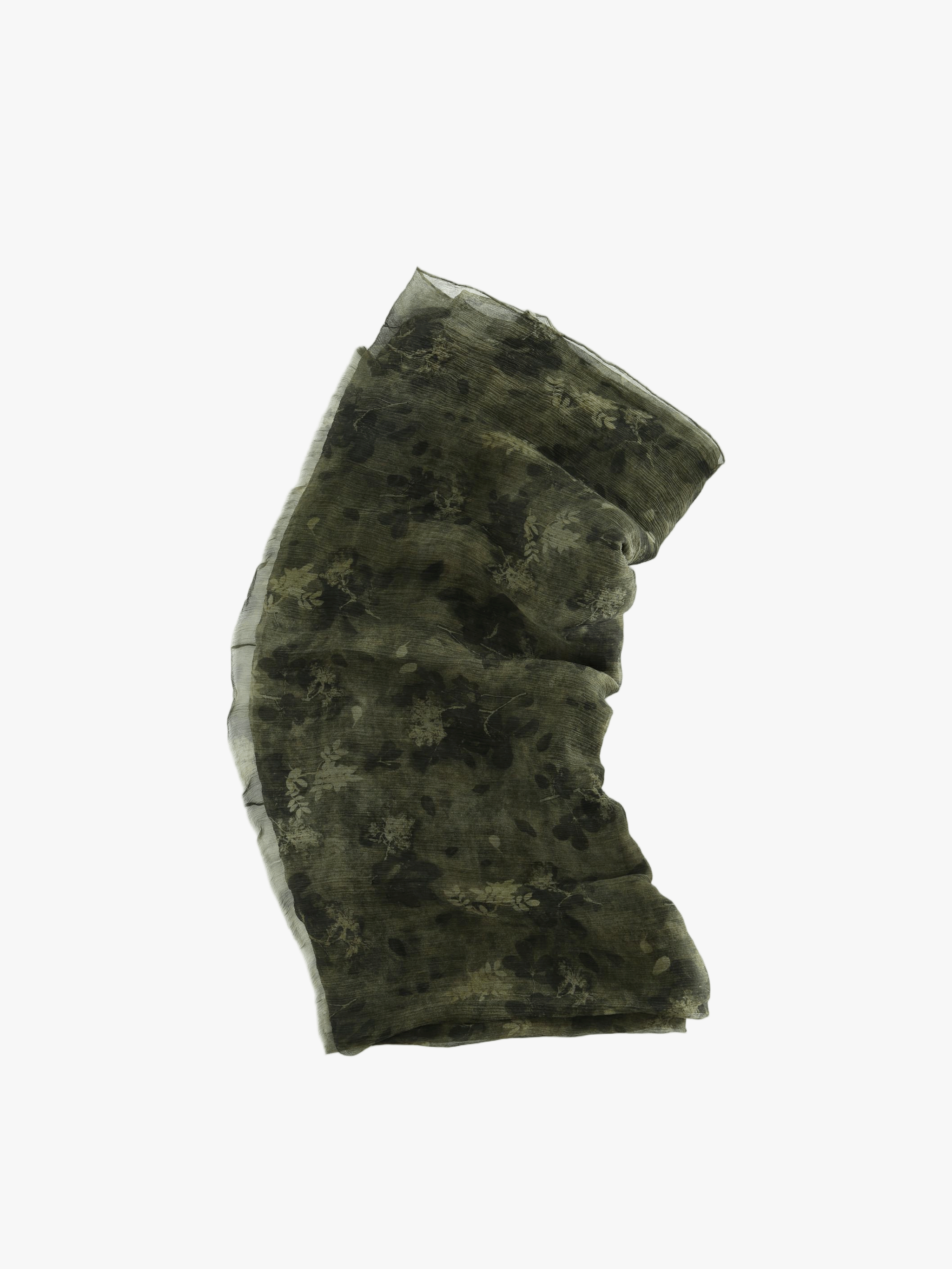 Close up of Green scarf, showing detail