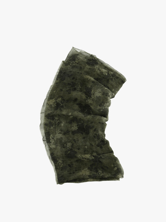 Close up of Green scarf, showing detail