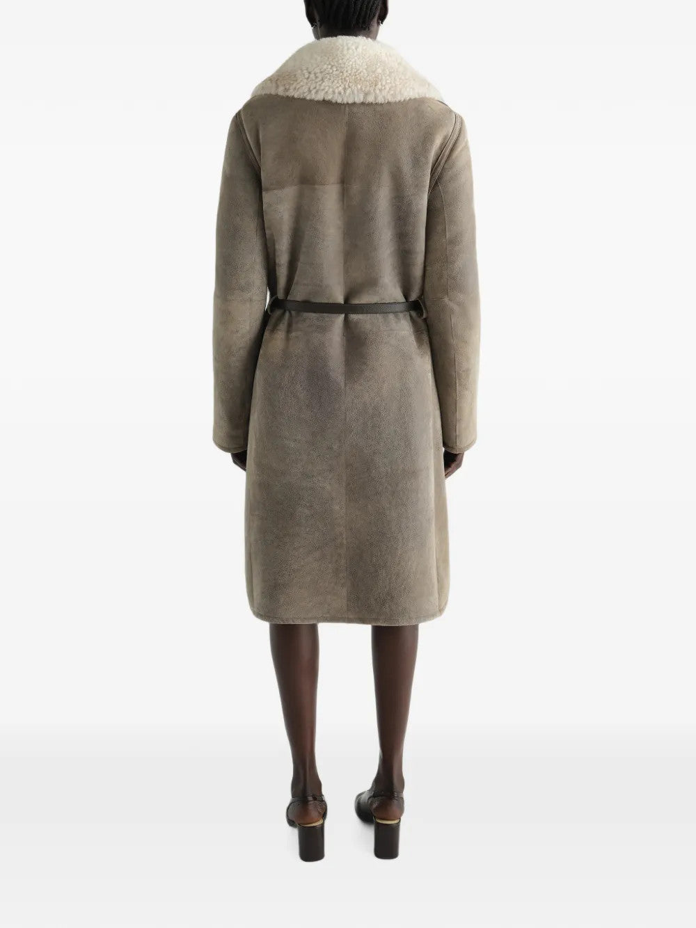 Tan jacket, front view