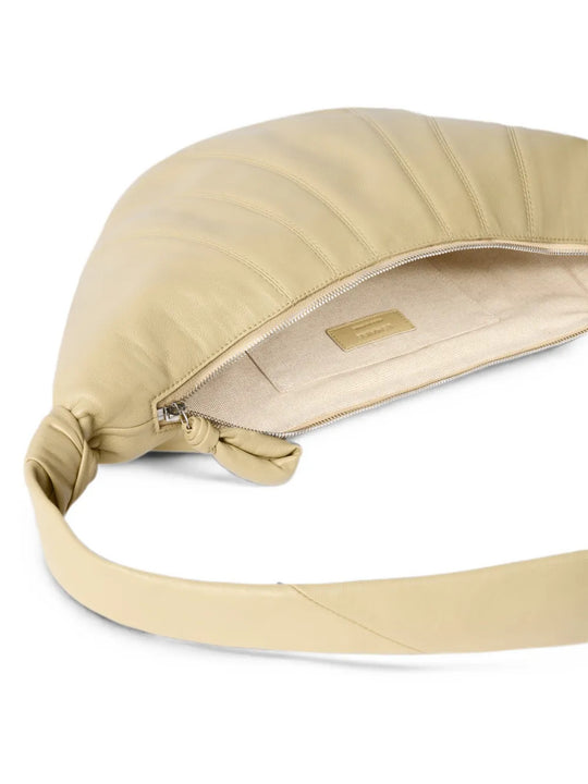 Tan bag, side view