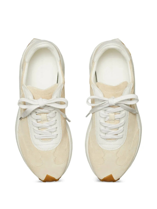 Tan shoes, front view