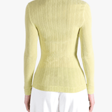 Yellow shirt worn by a person, showing the shirt fit