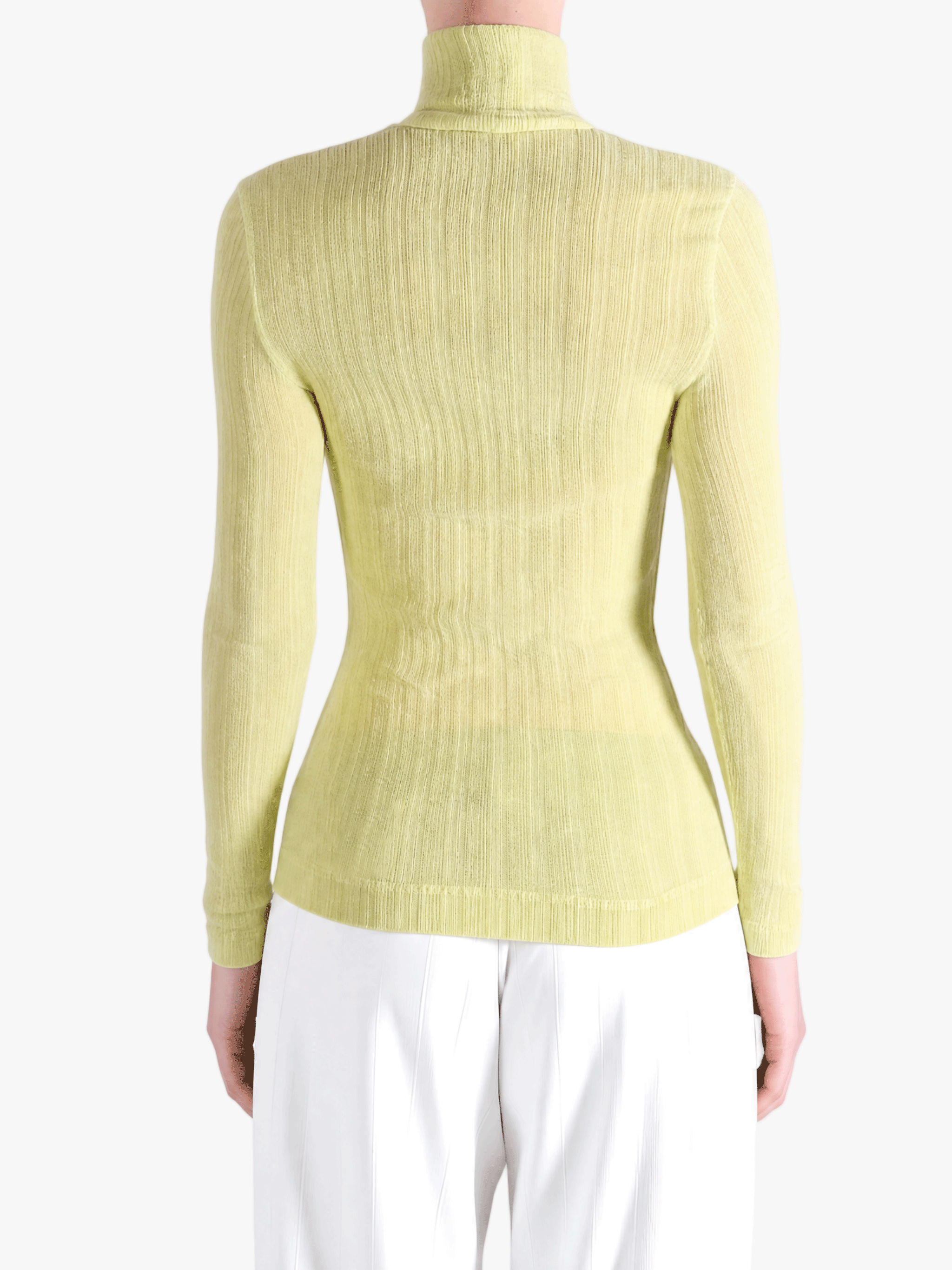 Yellow shirt worn by a person, showing the shirt fit
