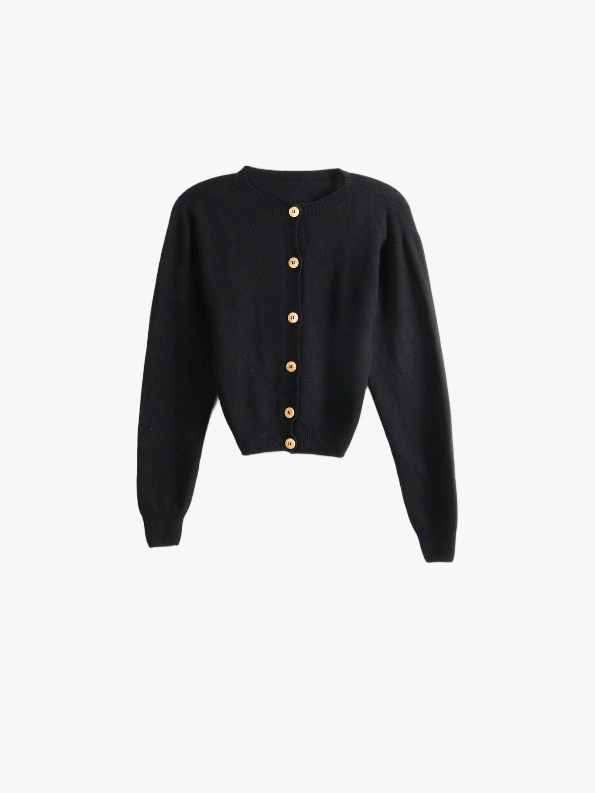 Black knitwear, front view