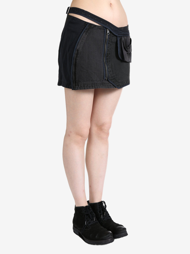 HYEIN SEO - Women W/ Waist Bag Patchwork Mini Skirt