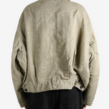 Tan jacket, full body view