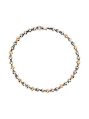 MAOR OMNI 4MM BRACELET IN SILVER AND YELLOW GOLD WITH WHITE DIAMOND DETAIL