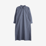 Navy dress, front view