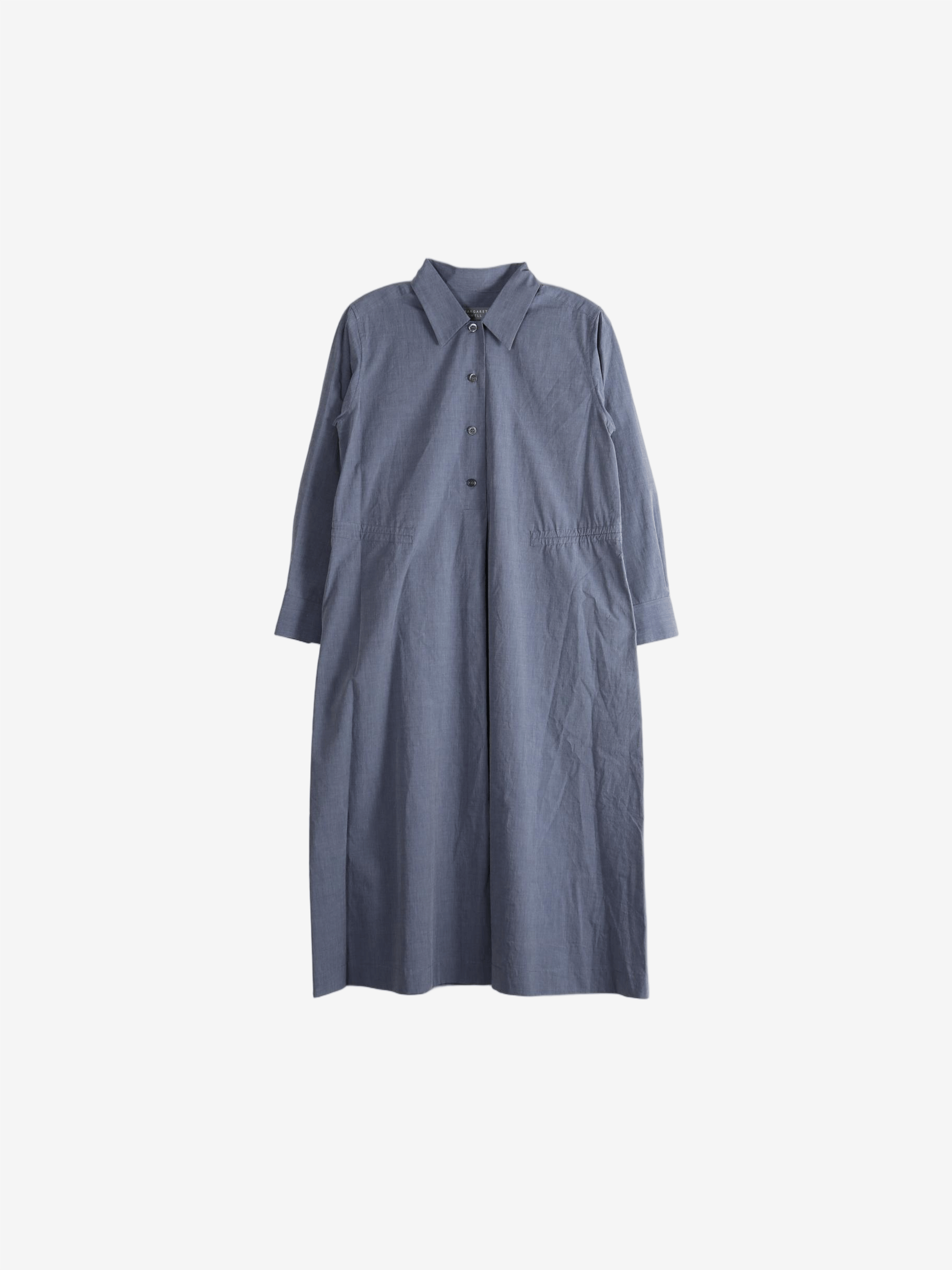 Navy dress, front view