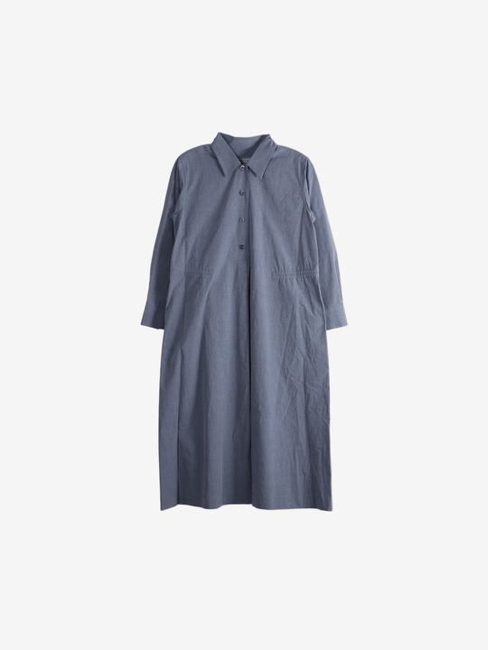 Navy dress, front view