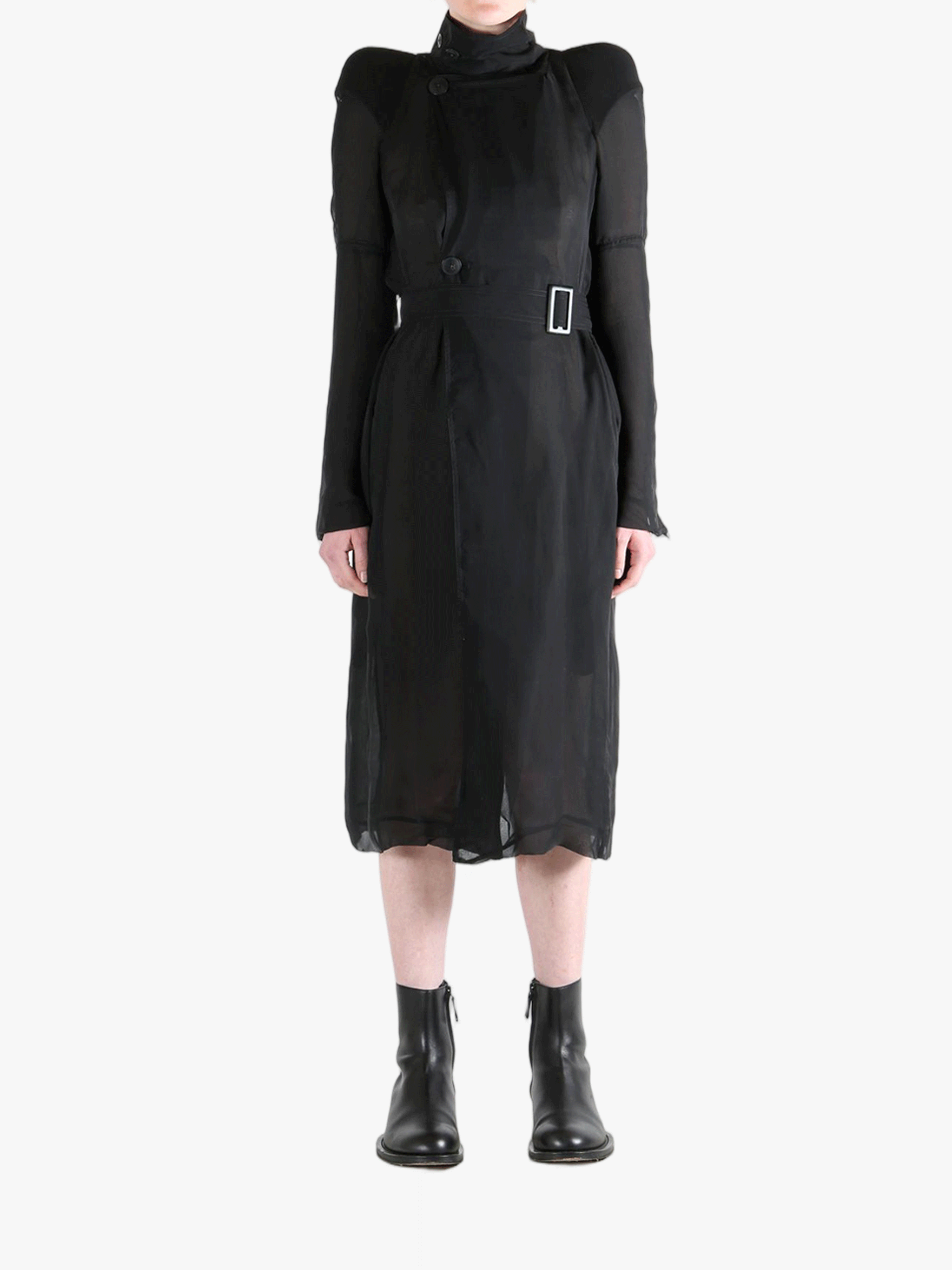 black coat ,full body view