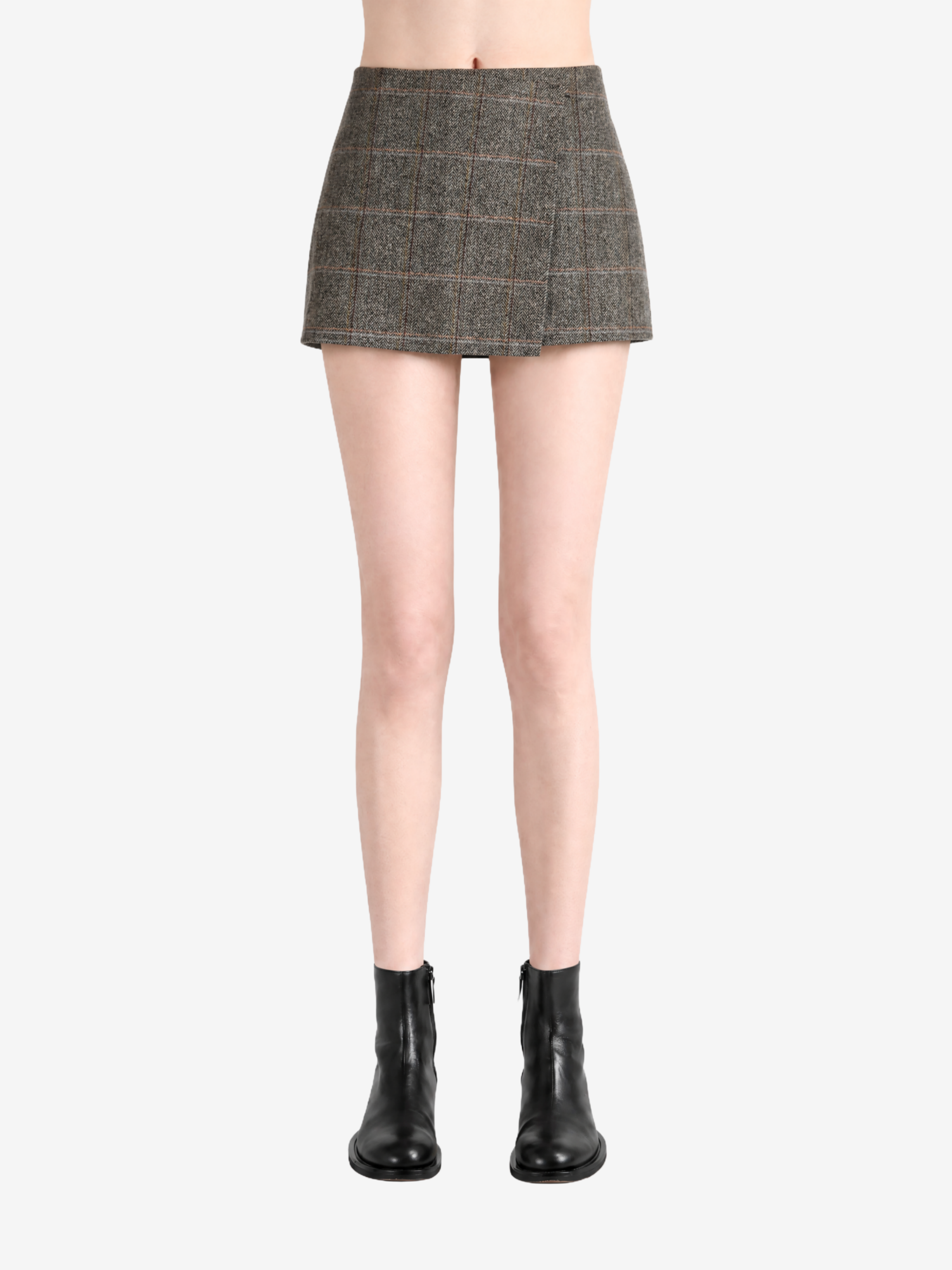 Brown dress, full body view