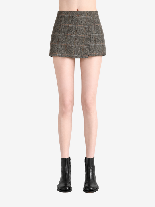 Brown dress, full body view
