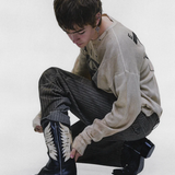 Black boots, full body view