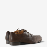 Brown shoes, back view